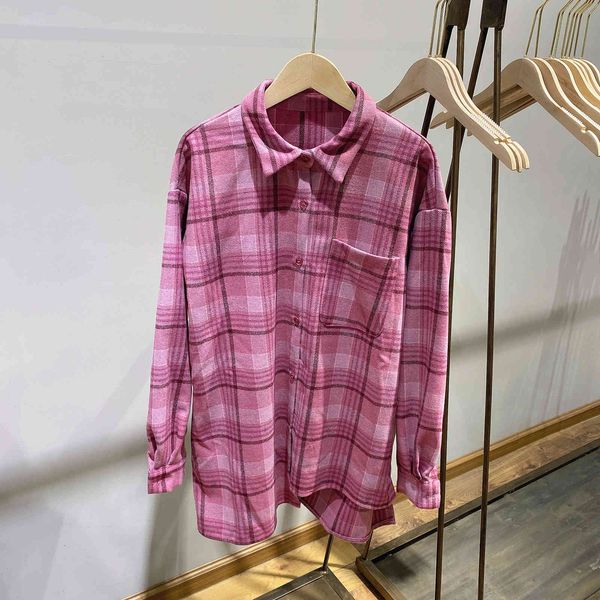 pink purple matte shirt 9092 plaid long sleeve thickened bottomed shirt autumn and winter 2020 european fashion women's wear, White
pink purple matte shirt 9092 plaid long sleeve thickened bottomed shirt autumn and winter 2020 european fashion women's wear, White