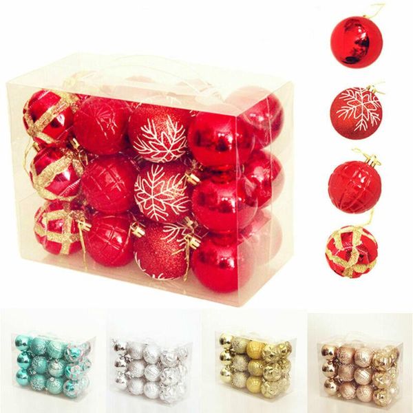 party decoration 24pcs 60mm christmas tree decor ball bauble xmas hanging ornament decorations for home gift
party decoration 24pcs 60mm christmas tree decor ball bauble xmas hanging ornament decorations for home gift