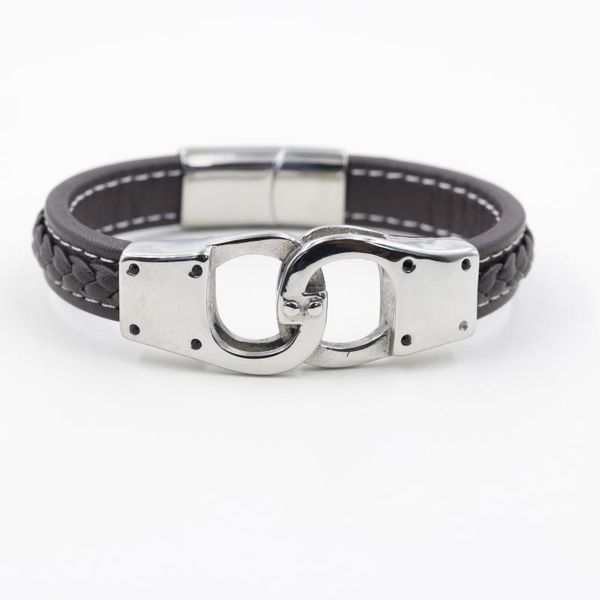 bangle yisheng stainless steel fashion classic leather bracelet, the seller, Black
bangle yisheng stainless steel fashion classic leather bracelet, the seller, Black