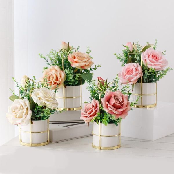 decorative flowers & wreaths artificial flower pot floral fake bouquet with vases for home office deskdecoration fleurs sechees rose ete
decorative flowers & wreaths artificial flower pot floral fake bouquet with vases for home office deskdecoration fleurs sechees rose ete