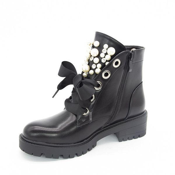 414243 yards cross-border new beaded fashion womens boots fan-shaped upper surface lace up round toe european and american plus size martin, Black
414243 yards cross-border new beaded fashion womens boots fan-shaped upper surface lace up round toe european and american plus size martin, Black