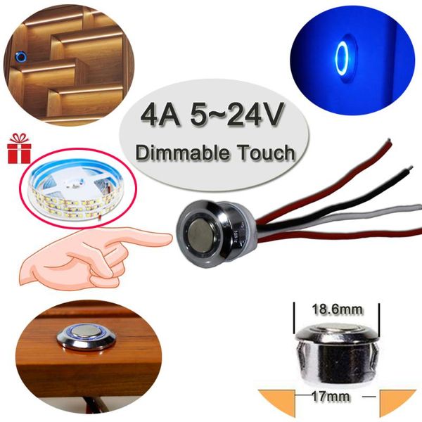 smart home control touch sensor module big 4a dc5-24v button switch for led strip lights
smart home control touch sensor module big 4a dc5-24v button switch for led strip lights