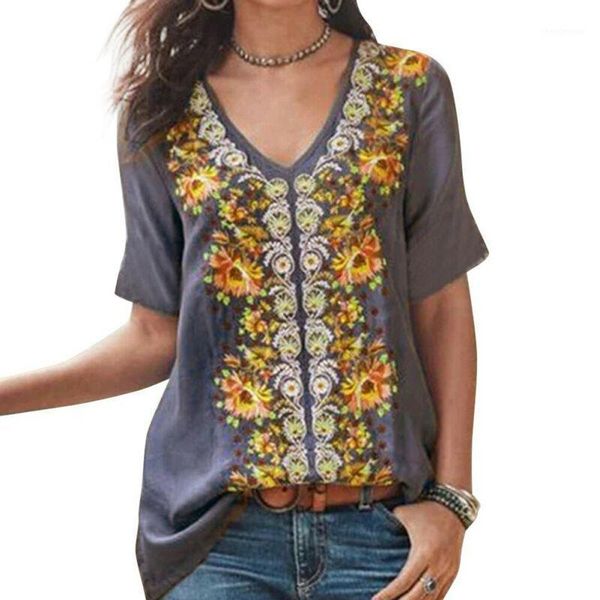 summer women shirt boho floral printed deep v-neck short sleeve shirts blouse 2021 female trendy baggy retro women's blouses &, White
summer women shirt boho floral printed deep v-neck short sleeve shirts blouse 2021 female trendy baggy retro women's blouses &, White