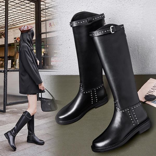boots euro style women knee high fashion round toelow square heels genuine leather shoes woman 2021 party casual, Black
boots euro style women knee high fashion round toelow square heels genuine leather shoes woman 2021 party casual, Black