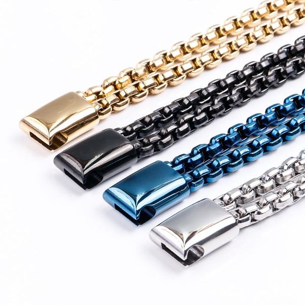 link, chain fashion simple style double braided stainless steel bracelet for men hip hop street party rock jewelry accessories gifts, Black
link, chain fashion simple style double braided stainless steel bracelet for men hip hop street party rock jewelry accessories gifts, Black