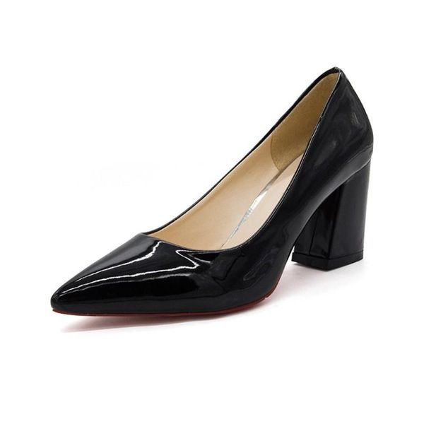 dress shoes women pumps black high heels lady patent leather thick with autumn fashion wild pointed single female sandals k16-16
dress shoes women pumps black high heels lady patent leather thick with autumn fashion wild pointed single female sandals k16-16