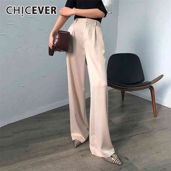 chicever summer casual solid pants for women high waist zipper pocket big large size long wide leg pants fashion clothing 210721, Black;white
chicever summer casual solid pants for women high waist zipper pocket big large size long wide leg pants fashion clothing 210721, Black;white