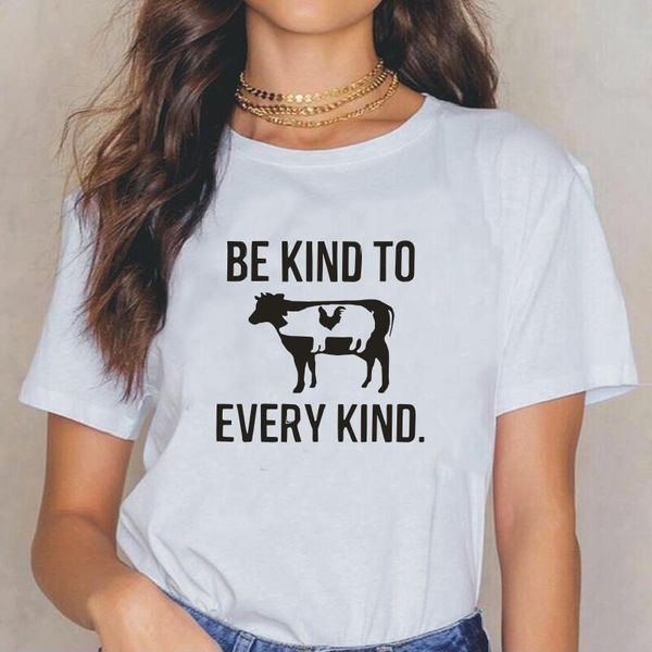 women t shirt fashion be kind to every letter cow print short sleeve summer harajuku tee femme women's t-shirt, White
women t shirt fashion be kind to every letter cow print short sleeve summer harajuku tee femme women's t-shirt, White