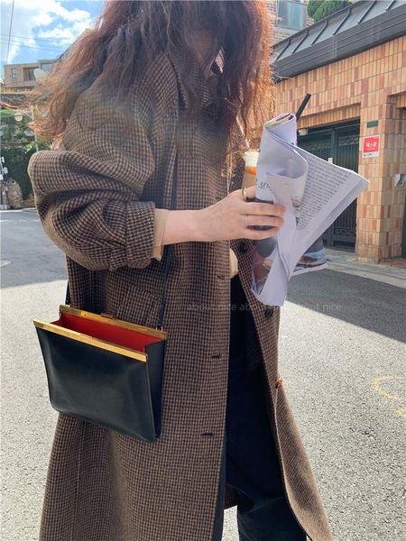 women's wool & blends spot han guodong doors in 2021, the western style fashionable brown plover case hand sewing double-sided coat, Black
women's wool & blends spot han guodong doors in 2021, the western style fashionable brown plover case hand sewing double-sided coat, Black