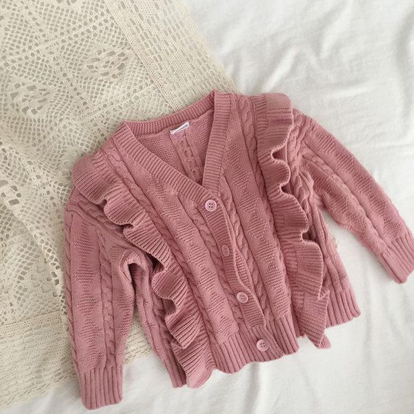 pullover korean style baby girls coat infant clothes autumn knit outerwear children ruffles v-neck sweater kids cute cardigan, Blue
pullover korean style baby girls coat infant clothes autumn knit outerwear children ruffles v-neck sweater kids cute cardigan, Blue