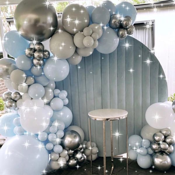 party decoration balloons arch set gray white blue balloon garland birthday theme baby baptism shower wedding decor silver metal
party decoration balloons arch set gray white blue balloon garland birthday theme baby baptism shower wedding decor silver metal