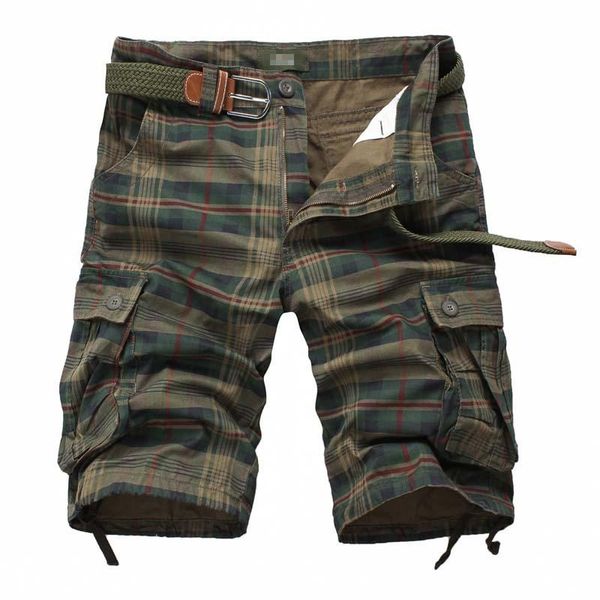 men's shorts men 2021 summer plaid multi-pocket cargo pants straight leg loose sports, White;black
men's shorts men 2021 summer plaid multi-pocket cargo pants straight leg loose sports, White;black