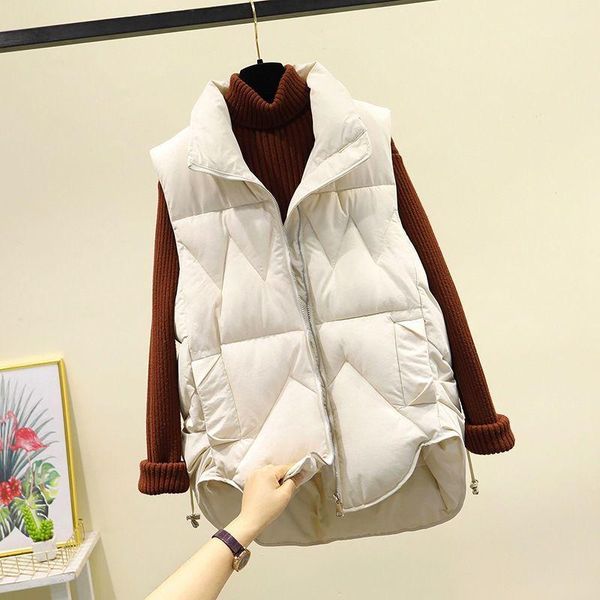 women's vests autumn winter woman warm thicken female cotton padded waistcoat outerwear ladies brand jackets clothing a164, Black;white
women's vests autumn winter woman warm thicken female cotton padded waistcoat outerwear ladies brand jackets clothing a164, Black;white