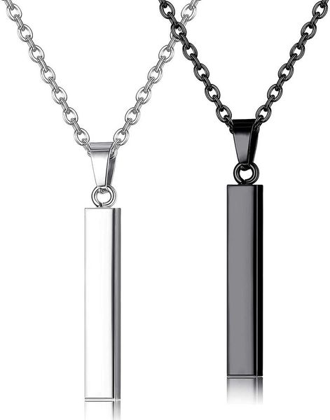 pendant necklaces fashion rectangle men necklace classic trendy simple stainless steel cuban chain for jewelry gift wholesale, Silver
pendant necklaces fashion rectangle men necklace classic trendy simple stainless steel cuban chain for jewelry gift wholesale, Silver