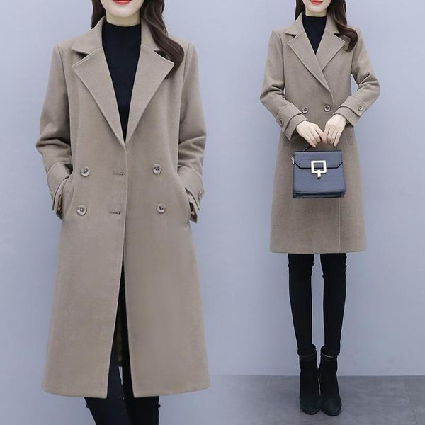 women's wool & blends large woolen coat middle long autumn and winter 2021 fat mm fashion temperament looks thin, Black
women's wool & blends large woolen coat middle long autumn and winter 2021 fat mm fashion temperament looks thin, Black