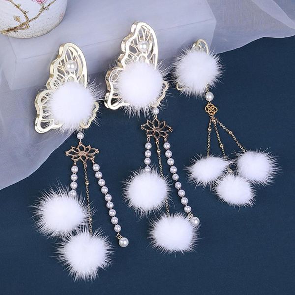 hair accessories chinese traditional claw vintage pearl long tassel hairball pendant butterfly metal hairpins women aesthetic
hair accessories chinese traditional claw vintage pearl long tassel hairball pendant butterfly metal hairpins women aesthetic