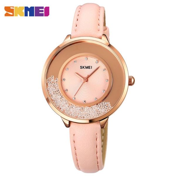 wristwatches skmei elegant textured women quartz wristwatch leather strap female watches girl clock 1782, Slivery;brown
wristwatches skmei elegant textured women quartz wristwatch leather strap female watches girl clock 1782, Slivery;brown