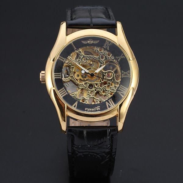 winner men's large dial hollow manual classic gold sier shell creative mechanical watch, Slivery;brown
winner men's large dial hollow manual classic gold sier shell creative mechanical watch, Slivery;brown