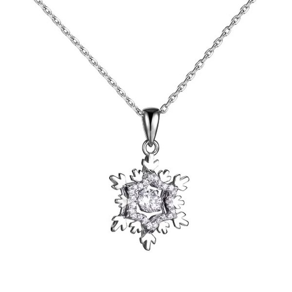 fashionable and compact s925 sterling silver pendants rotatable zirconia glitter pendant sparkling snowflake shaped necklace 18 inches
fashionable and compact s925 sterling silver pendants rotatable zirconia glitter pendant sparkling snowflake shaped necklace 18 inches