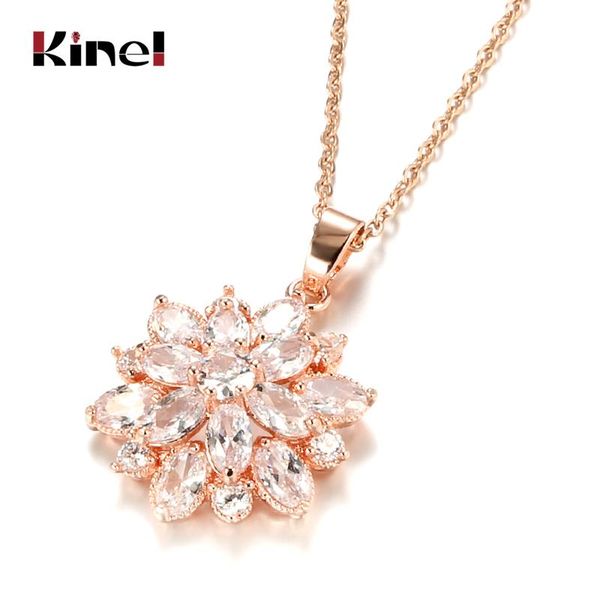 chains kinel luxury natural zircon flower pendant necklace for women fashion 585 rose gold bride wedding jewelry, Silver
chains kinel luxury natural zircon flower pendant necklace for women fashion 585 rose gold bride wedding jewelry, Silver