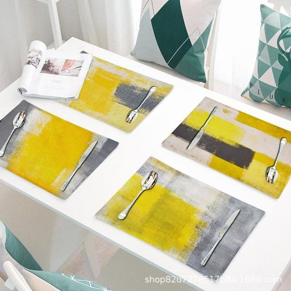 mats & pads yellow graffiti placemat simple modern ins cloth cotton and linen table mat insulation pad western food kitchen accessories
mats & pads yellow graffiti placemat simple modern ins cloth cotton and linen table mat insulation pad western food kitchen accessories