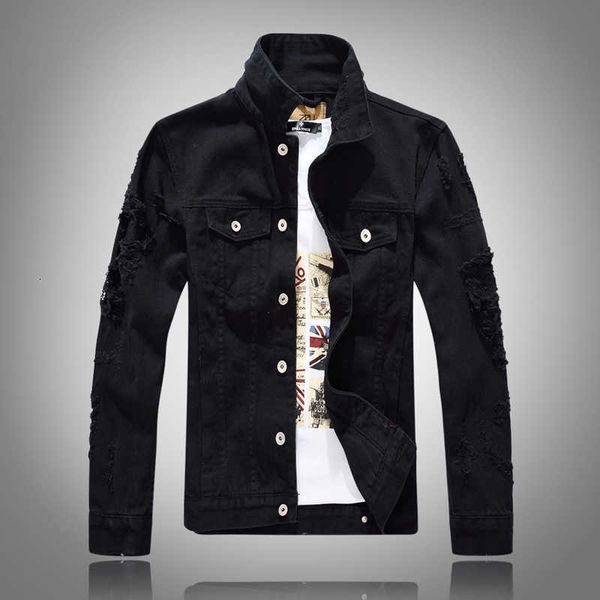 men's jackets fashion streetwear black pink white red ripped denim men destroyed coats korean style hip hop chaqueta homme ir0n cxr3, Black;brown
men's jackets fashion streetwear black pink white red ripped denim men destroyed coats korean style hip hop chaqueta homme ir0n cxr3, Black;brown