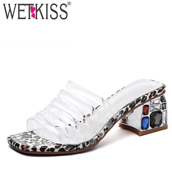 wetkiss leopard slippers women transparent pvc slides fashion crystal heels high slides shoes female mules shoes women 210630, Black
wetkiss leopard slippers women transparent pvc slides fashion crystal heels high slides shoes female mules shoes women 210630, Black