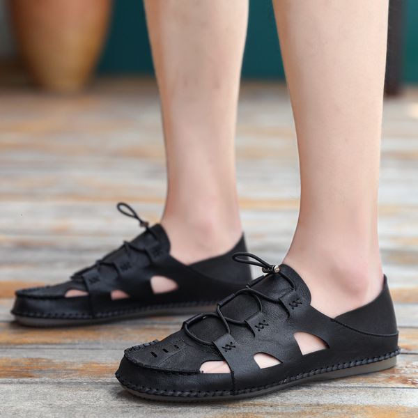 slippers summer men's hollow out sandals fashion trend casual super small leather shoes beach zl4x, Black
slippers summer men's hollow out sandals fashion trend casual super small leather shoes beach zl4x, Black