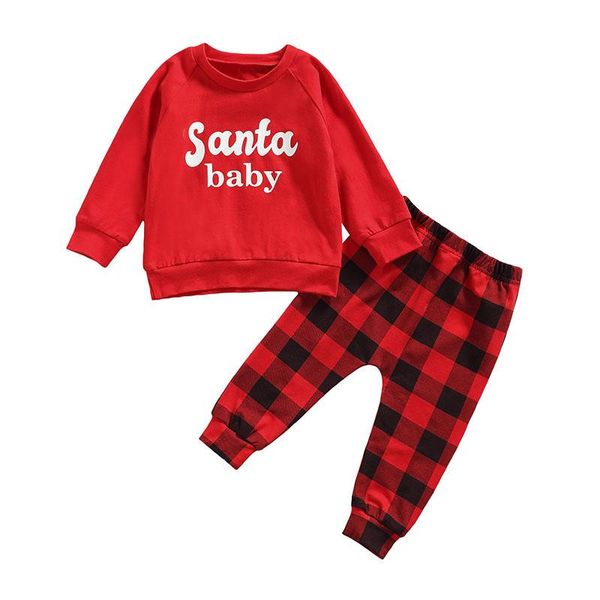 clothing sets born baby's clothes christmas outfits letters print long sleeve sweatshirt plaid casual pants girls boys children's, White
clothing sets born baby's clothes christmas outfits letters print long sleeve sweatshirt plaid casual pants girls boys children's, White
