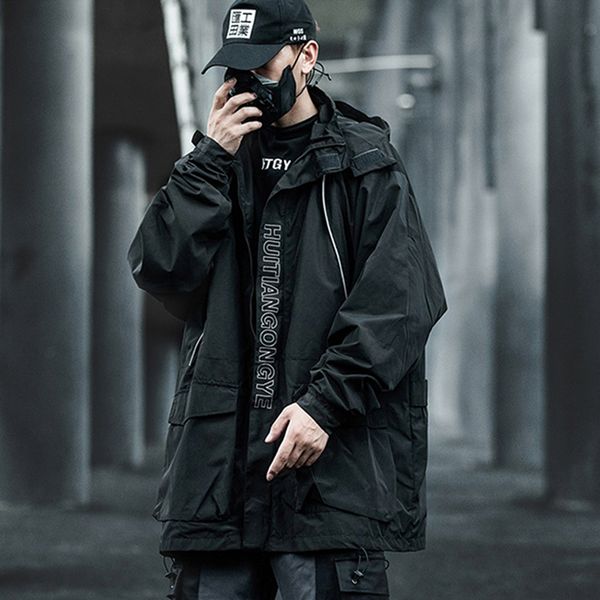 reflective cargo jackets tactical function pullover streetwear multi pocket hoody windbreaker coats, Tan;black
reflective cargo jackets tactical function pullover streetwear multi pocket hoody windbreaker coats, Tan;black