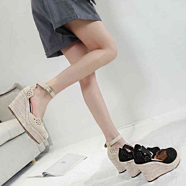 dress shoes new wedges high heels for women's with round head hollow hemp rope weaving single b4kl, Black
dress shoes new wedges high heels for women's with round head hollow hemp rope weaving single b4kl, Black