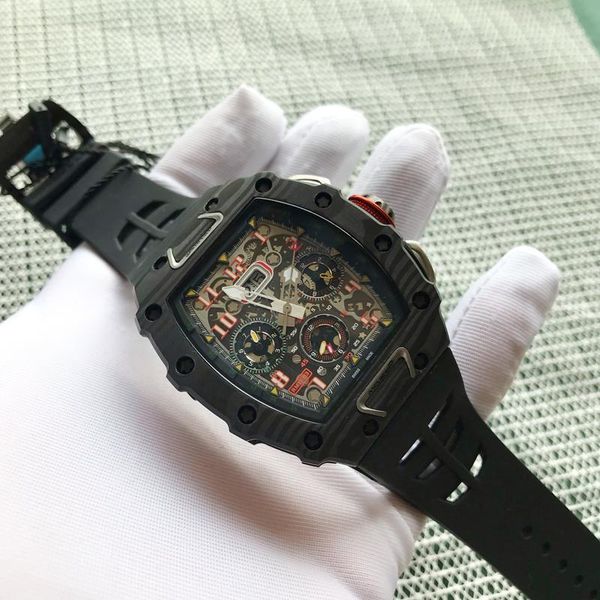 automatic mens mechanical luxury watch carbon fiber case black rubber strap rm11-03 1:1 watches wristwatches, Slivery;brown
automatic mens mechanical luxury watch carbon fiber case black rubber strap rm11-03 1:1 watches wristwatches, Slivery;brown