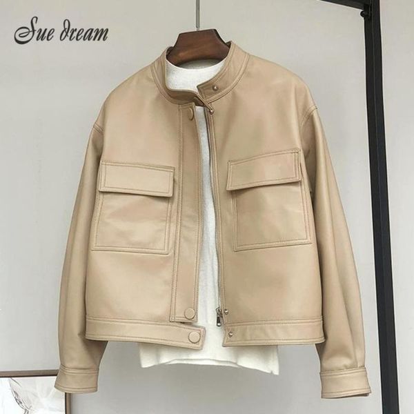2021 solid color leather jacket women pu leather jacket women short fashion spring and autumn dress pocket street, Black
2021 solid color leather jacket women pu leather jacket women short fashion spring and autumn dress pocket street, Black