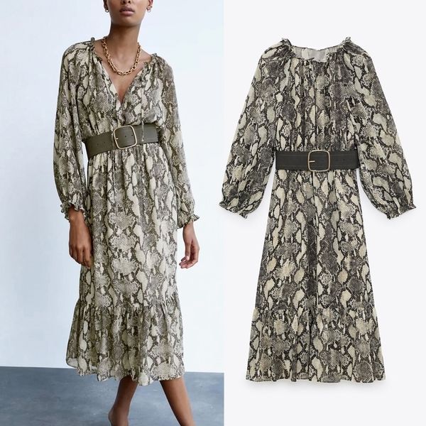 za women animal print ruffle dress v-neck long puff sleeve midi woman dresses elegant ladies african evening party dress 210309, Black;gray
za women animal print ruffle dress v-neck long puff sleeve midi woman dresses elegant ladies african evening party dress 210309, Black;gray