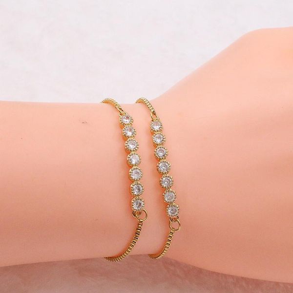 charm bracelets mavis hare arrival gold color double clear cubic crystal bracelet set adjustable snake chain for women beach girls, Golden;silver
charm bracelets mavis hare arrival gold color double clear cubic crystal bracelet set adjustable snake chain for women beach girls, Golden;silver