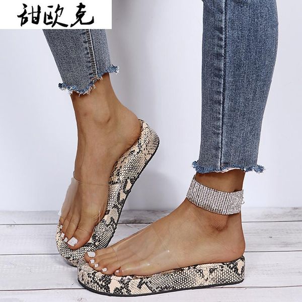 2021 summer new snake pattern women casual sandals fashionable and comfortable flat women's sandals plus size platform shoes, Black
2021 summer new snake pattern women casual sandals fashionable and comfortable flat women's sandals plus size platform shoes, Black