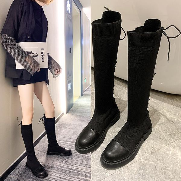 boots stretch knit mid-tube women 2021 small but knee-high knight stocking, Black
boots stretch knit mid-tube women 2021 small but knee-high knight stocking, Black