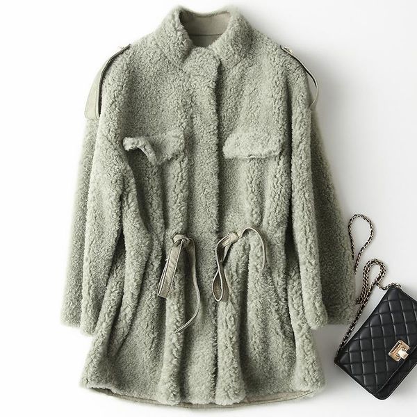 women's fur & faux sheep shearing coats korean fashion real wool coat female 2021 thick warm medium length winter jacket women wphpc63, Black
women's fur & faux sheep shearing coats korean fashion real wool coat female 2021 thick warm medium length winter jacket women wphpc63, Black