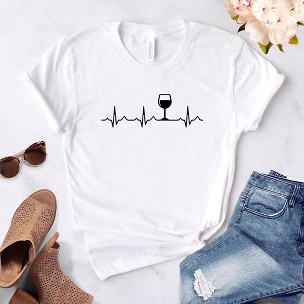 women's t-shirt wine heartbeat women tshirt cotton casual funny t shirt lady young girl tee higher quality drop ship 6 colors, White
women's t-shirt wine heartbeat women tshirt cotton casual funny t shirt lady young girl tee higher quality drop ship 6 colors, White