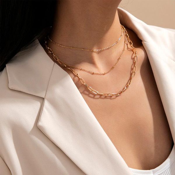 chokers lacteo exaggerated multilayer choker necklace jewelry for women hip hop chunky chain charm accessories year gifts, Golden;silver
chokers lacteo exaggerated multilayer choker necklace jewelry for women hip hop chunky chain charm accessories year gifts, Golden;silver