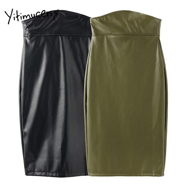 skirts yitimuceng pu leather skirt women vintage zipper high waist a-line solid clothing 2021 spring summer korean fashion, Black
skirts yitimuceng pu leather skirt women vintage zipper high waist a-line solid clothing 2021 spring summer korean fashion, Black