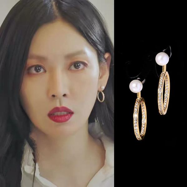 stud korean drama the penthouse kim so-yeon same style fashionable circle back hanging elegant earrings, Golden;silver
stud korean drama the penthouse kim so-yeon same style fashionable circle back hanging elegant earrings, Golden;silver