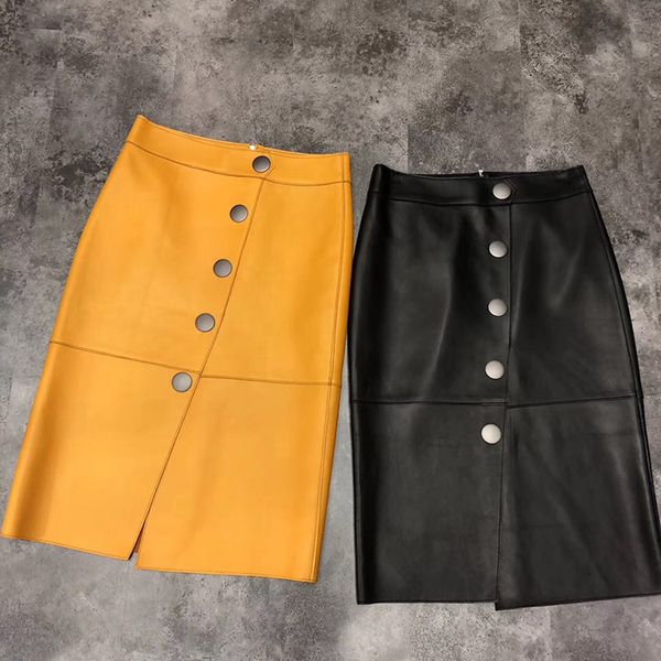 direct sale of factory 2021 new style genuine female leather skirt with buttons 661o, Black
direct sale of factory 2021 new style genuine female leather skirt with buttons 661o, Black