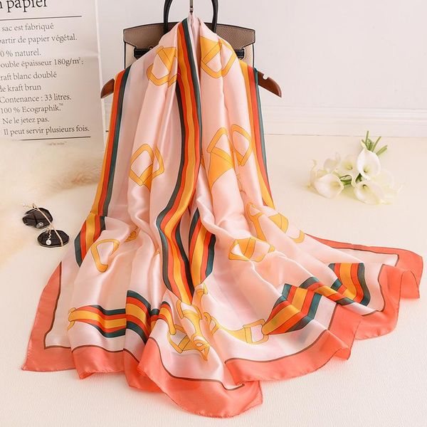 scarves 2021 female 180x90cm long scarfs silk neck elegant chain print hijab scarf korean sunscreen shawls and wraps, Blue;gray
scarves 2021 female 180x90cm long scarfs silk neck elegant chain print hijab scarf korean sunscreen shawls and wraps, Blue;gray