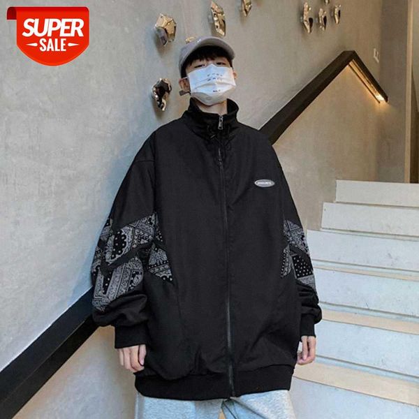 cashew flower jacket men's trend hong kong style all-match loose and handsome #sf6j, Black;brown
cashew flower jacket men's trend hong kong style all-match loose and handsome #sf6j, Black;brown