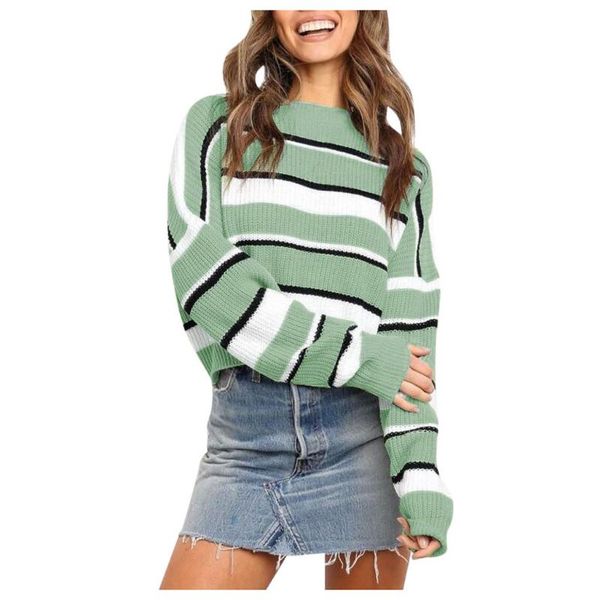 women's sweaters wepbel loose sweater women pullover autumn winter round neck patchwork color stripes, White;black
women's sweaters wepbel loose sweater women pullover autumn winter round neck patchwork color stripes, White;black