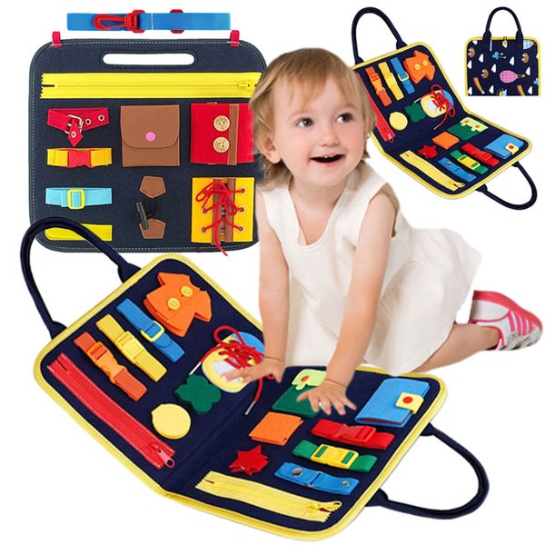 Montessori busy board early education toy fine motor training self-care ability preschool children toy
Montessori busy board early education toy fine motor training self-care ability preschool children toy