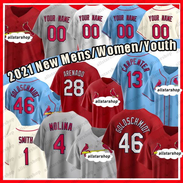 2021 men women kids custom jersey 4 yadier molina 28 nolan arenado dejong carlos martinez marcell ozuna wong fowler jerseys, Blue;black
2021 men women kids custom jersey 4 yadier molina 28 nolan arenado dejong carlos martinez marcell ozuna wong fowler jerseys, Blue;black