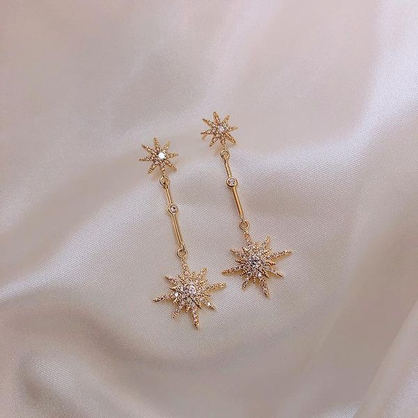 dangle & chandelier south korea's eight mang star earrings women's simple elegant and generous long shape fashion all-match jewelr, Silver
dangle & chandelier south korea's eight mang star earrings women's simple elegant and generous long shape fashion all-match jewelr, Silver