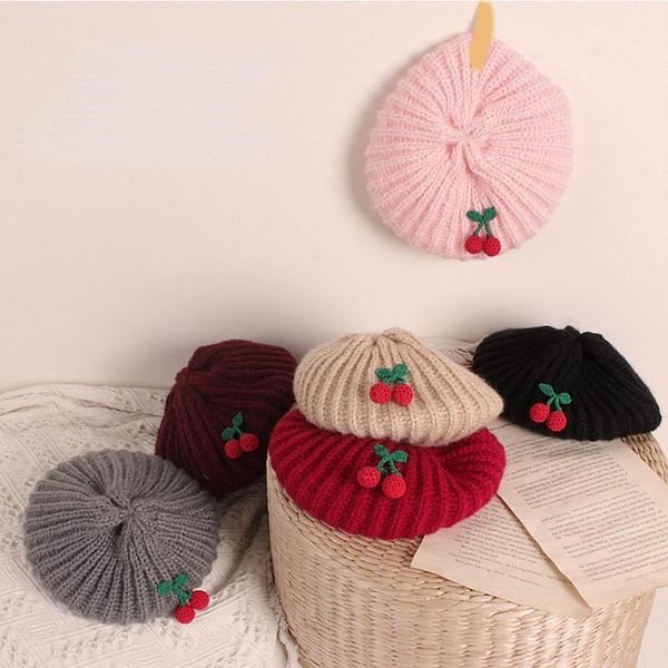berets 1-4 years old cute cherry beret korean children pure color autumn and winter warm boys girls soft knitted, Blue;gray
berets 1-4 years old cute cherry beret korean children pure color autumn and winter warm boys girls soft knitted, Blue;gray